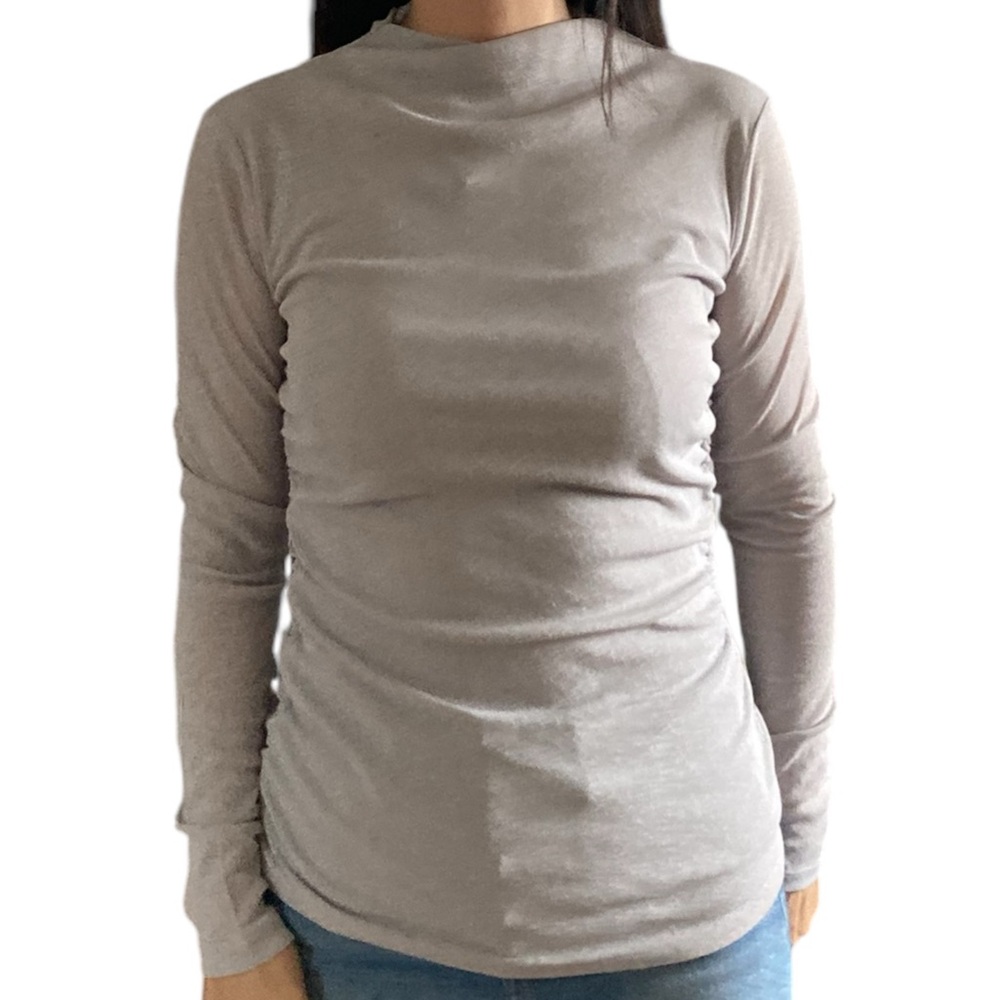 Sheer Mesh Long Sleeve Tee